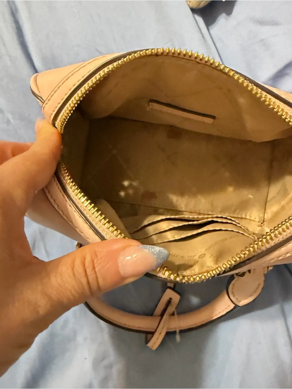 Michael Kors Blush Pink Mini Satchel with Gold Hardware